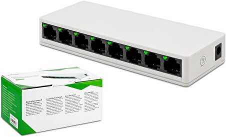 Coverzone Ethernet 8 Port Switch Hub Network Ağ Anahtarı 10/100MBPS LV-SW08