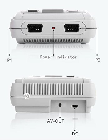 Coverzone Oyun Konsolu Çift Kollu Dahili 620 Oyun Eğlendirici Retro Atari Oyunları