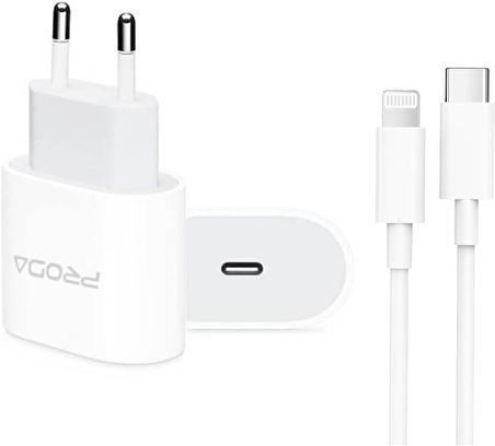 Proda 20W USB-C to Lightning Hızlı Şarj Adaptörü PD Güç Şarj Cihazı iPhone 14 13 13 Pro Max 12 12 Mini iPad Pro için Duvar Seyahati Şarj Kafa PRD-89B