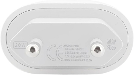 Proda 20W USB-C to Lightning Hızlı Şarj Adaptörü PD Güç Şarj Cihazı iPhone 14 13 13 Pro Max 12 12 Mini iPad Pro için Duvar Seyahati Şarj Kafa PRD-89B