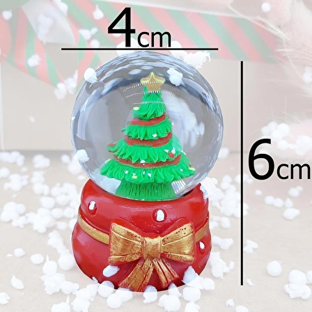 Coverzone Çam Ağacı Masaüstü Cam Küre Aydınlatma Dekoratif Hediyelik Yılbaşı veya Doğum Günlerine Özel Tasarım Noel Ağacı 6cm x 4cm No:4 [Enerji Sınıfı A]