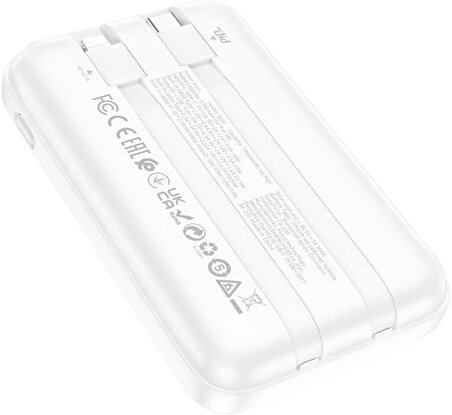 Borofone Powerbank Hem Kablolu Hem Kablosuz Şarj Destekli Güç Bankası Led Göstergeli Spencer PD20W 10000mAh Wireless Charging iPhone Uyumlu Android Uyumlu BJ26