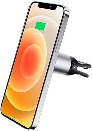 Borofone Araç İçi Telefon Tutucu ve Wireless Şarj Havalandırmaya Montaj Kablosuz Telefon Şarj Güçlü Manyetik Tutuş iPhone 12 13 14 15 Serisi Uyumlu BH43