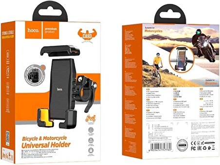 Hoco Profesyonel Motosiklet Bisiklet Scooter için Gidon Telefon Tutucu A Kalite 4.5-6.7 inç Tüm Telefonlara Uyumlu CA93