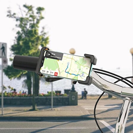 Hoco Profesyonel Motosiklet Bisiklet Scooter için Gidon Telefon Tutucu A Kalite 4.5-6.7 inç Tüm Telefonlara Uyumlu CA93