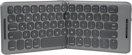 Coverzone Şarjlı Katlanabilir Kablosuz Bluetooth Klavye 65 Tuş Taşınabilir Mini Dizüstü Bilgisayarlar Tabletler Akıllı Telefonlar - 5.1, Makas Tuşları, 8-10m Çalışma Mesafesi