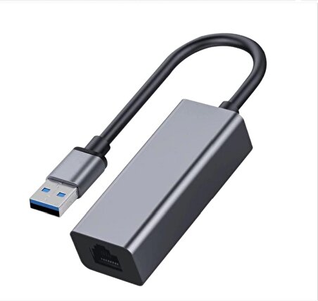 USB 3.2 To RJ45 2.5g 10/100/1000/ Gigabayte Ethernet Çevirici Dönüştürücü Alüminyum Kasa Adaptör