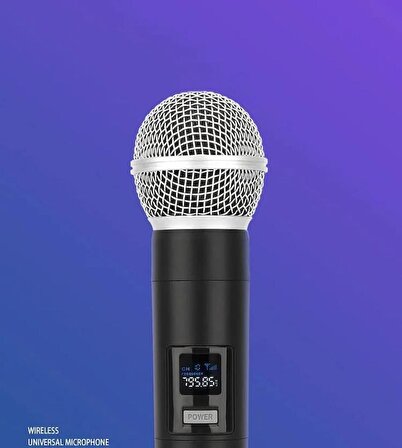 Coverzone Kablosuz Karaoke Mikrofonu 6.35mm Amfi Hoparlör İçin 600 Hz ila 800 KHz Çok Amaçlı Tak ve Çalıştır WN06 (Tekli -WN-06)
