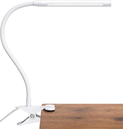 Coverzone Masaüstü Kıskaçlı Lamba Portatif Taşınabilir Masa Yatak Kenarına Sıkıştırılabilir Çalışma Masası Aydınlatma Kitap Okuma Lambası Dekoratif Gece Lambası YS-CTJD (Beyaz) [Enerji Sınıfı A]