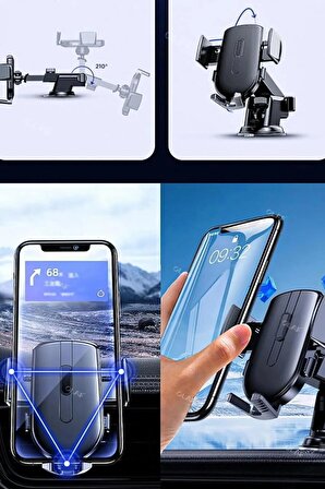 Coverzone Profesyonel Araç İçi Telefon Tutucu Vantuzlu Model Kullanımı Kolay Güçlü Tutucu iPhone Uyumlu Samsung Uyumlu Xiaomi Uyumlu HMZ02