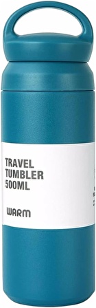 Coverzone Profesyonel Kahve Termosu Paslanmaz Çelik 500ml Termos Su Çay Kahve Çok Amaçlı Kullanım Travel 500 ( Lacivert )