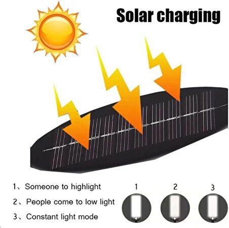 Coverzone Solar Enerjili Hareket Sensörlü ve Uzaktan Kumandalı Işıldak Dış Mekan Işık Güneş Enerjili Aydınlatma Piknik Kamp Tatil için Bahçe, Veranda, Havuz Kenarı Aydınlatması 54COB (54COB) [Enerji Sınıfı A]