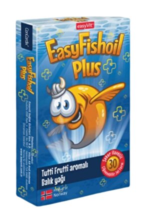 EasyFishoil Plus Tutti Frutti Aromalı 30 Çiğnenebilir Jel Form