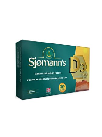 Sjomann's D3 Çiğnenebilir Jel 30 Tablet