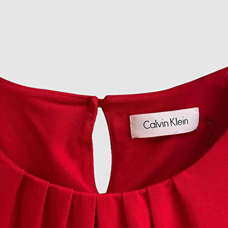 Calvin Klein Solid Pleat Kadın Bluz D007365 