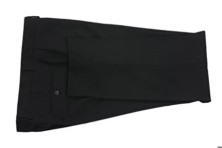 Siyah Regular Fit Düz Mono Yaka 4 Drop Klasik Takım Elbise | 50