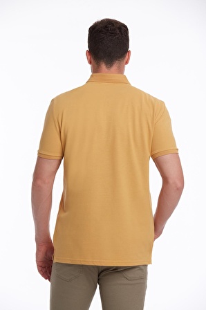 Hardal Regular Fit %100 Pamuk Polo Yaka Tişört | XL