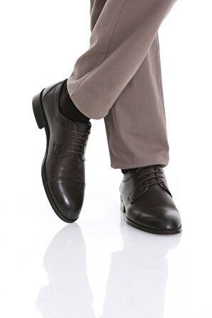 Kahverengi Klasik Bağcıklı Deri Ayakkabı | 40