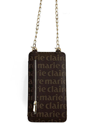 Marie Claire Kahve Kadın Çapraz Zincir Askılı Cüzdan ve Telefon Çantası Silana MC222306575