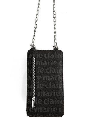 Marie Claire Siyah Kadın Çapraz Zincir Askılı Cüzdan ve Telefon Çantası Silana MC222306575