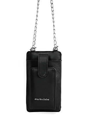 Marie Claire Siyah Kadın Çapraz Zincir Askılı Cüzdan ve Telefon Çantası Carlotta MC222306571