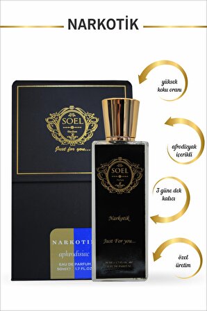 Narkotik Erkek Parfüm 50ml Afrodizyak Etkili EDP