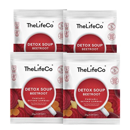 TheLifeCo Beetroot Soup -  Pancarlı Detoks Çorbası (katkısız, glutensiz, vegan) x 4 Adet