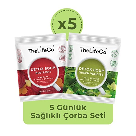 On The Go - 5 Günlük Hazır Detox Çorba Paketi (Pancar Çorbası-Detoks Çorbası)