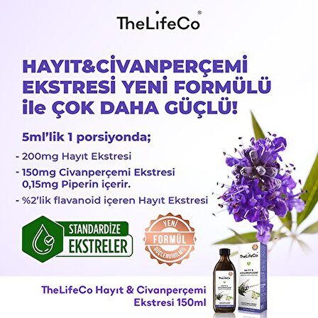 TheLifeCo Hayıt & Civanperçemi Ekstraktı 150 ml