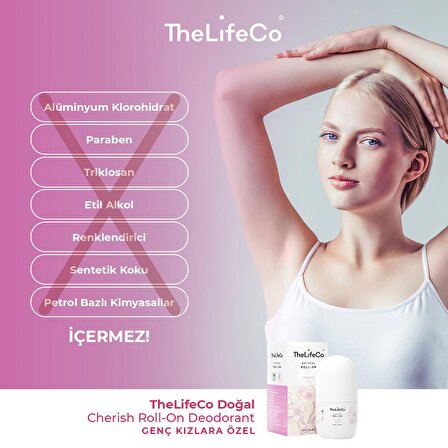 TheLifeCo Doğal Roll-on Deodorant Cherish 60ml + White Cedar 60ml + White Flowers 60ml