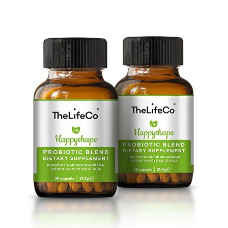 TheLifeCo Happyshape Probiyotik Mikroorganizma İçeren Takviye Edici Gıda - Fit&Slim x2