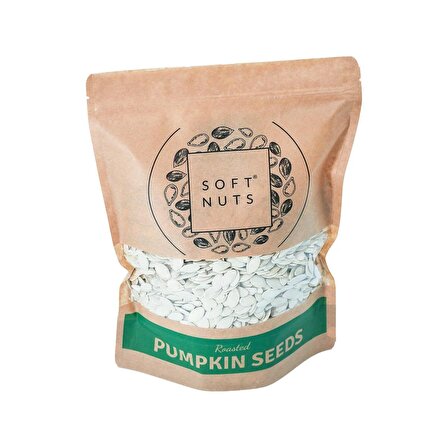 Soft Nuts Kavrulmuş Tuzsuz Kabak Çekirdeği (Tuzsuz) 1000 gr