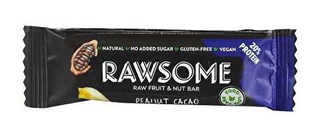 Rawsome Yerfıstığı ve Kakaolu Protein Bar 25 Gr. 20 Adet (1 Kutu)