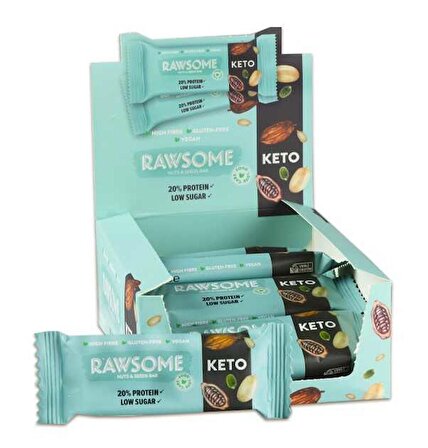 Rawsome Ketojenik Kakaolu Protein Bar 40 Gr. 12 Adet (1 Kutu)
