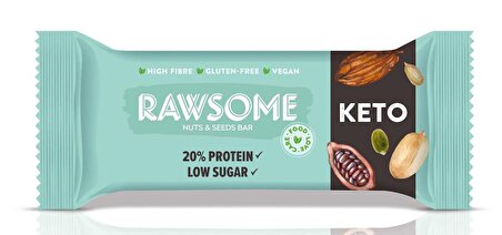 Rawsome Ketojenik Kakaolu Protein Bar 40 Gr. 12 Adet (1 Kutu)