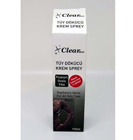 Clear Mate Tüy Dökücü Krem Sprey 125 Ml Erkek 8682851700258