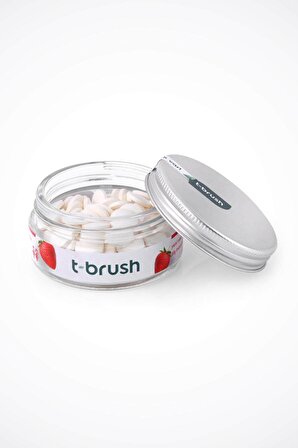 T-Brush Çilek Aromalı Flörürsüz Diş Macunu Tableti