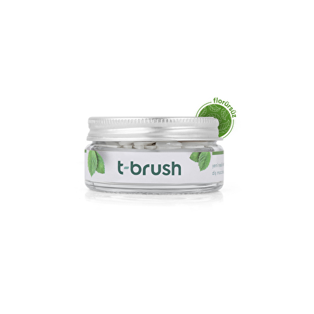 T-Brush Nane Aromalı Beyazlatma Florürsüz Diş Macunu Tableti 90 Adet 
