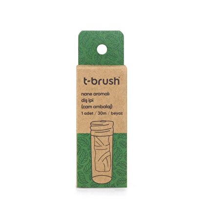 T-Brush Nane Aromalı Diş İpi Cam Ambalaj