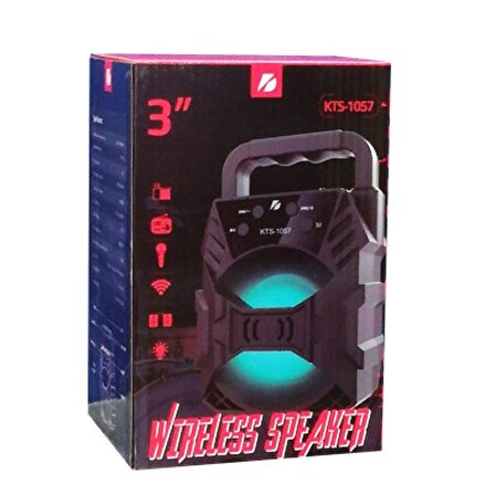 Torima KTS-1057 Işıklı Bluetooth Hoparlör Siyah 