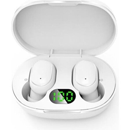 Torima E6S Şarj Göstergeli Kablosuz Bluetooth Kulaklık Beyaz Vrs. 5.1