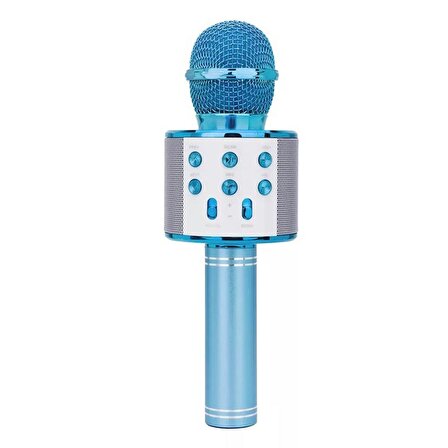 Torima WS-858 Karaoke Mikrofon Aux Usb Ve Sd Kart Girişli Bluetooth Hoparlör Mavi