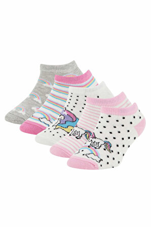 DeFacto Kız Çocuk 5'li Pamuklu Patik Çorap T7635A6NSKR1