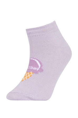DeFacto Kız Çocuk 7'li Pamuklu Patik Çorap X1885A6NSKR1