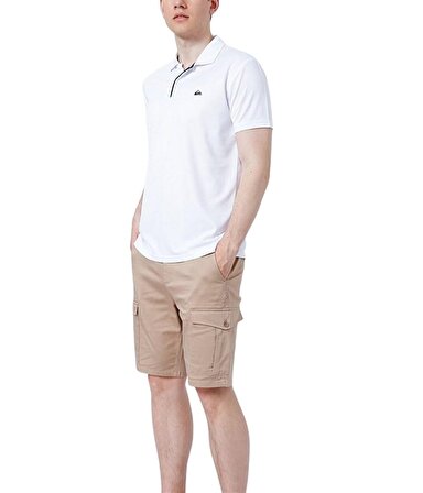 Quiksilver Polo Yaka Düz Beyaz Erkek T-Shirt TEQYKT07004 PER4MAN'S POLO