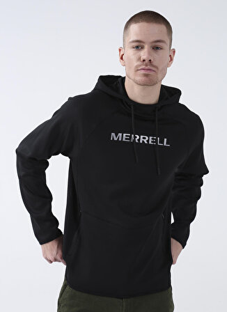 Merrell Siyah Erkek Kapüşonlu Düz Sweatshirt M23SEARCH SEARCH