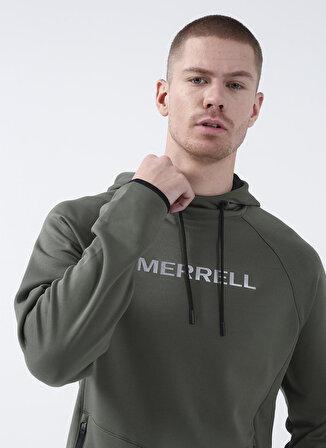 Merrell Haki Erkek Kapüşonlu Düz Sweatshirt M23SEARCH SEARCH