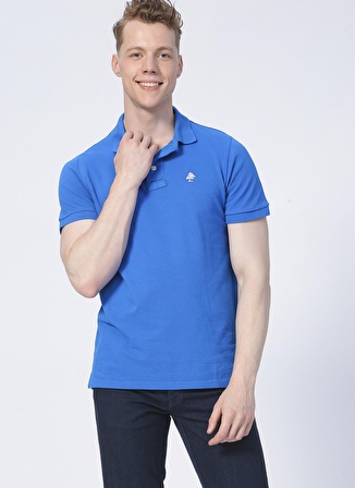 Routefield Düz Mavi Erkek Polo T-Shirt ROUTEFIELD PATRIOT MAVİ POLO TEE