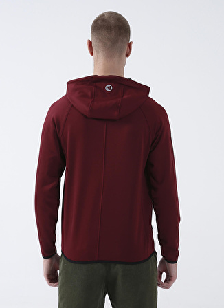 Merrell Bordo Erkek Kapüşonlu Düz Sweatshirt M23SEARCH SEARCH