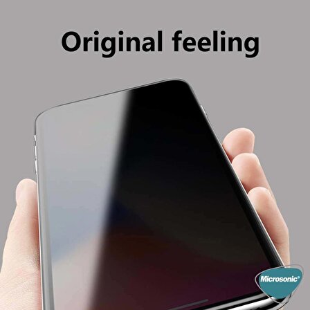 Microsonic Oppo A55 4G Privacy 5D Gizlilik Filtreli Cam Ekran Koruyucu Siyah